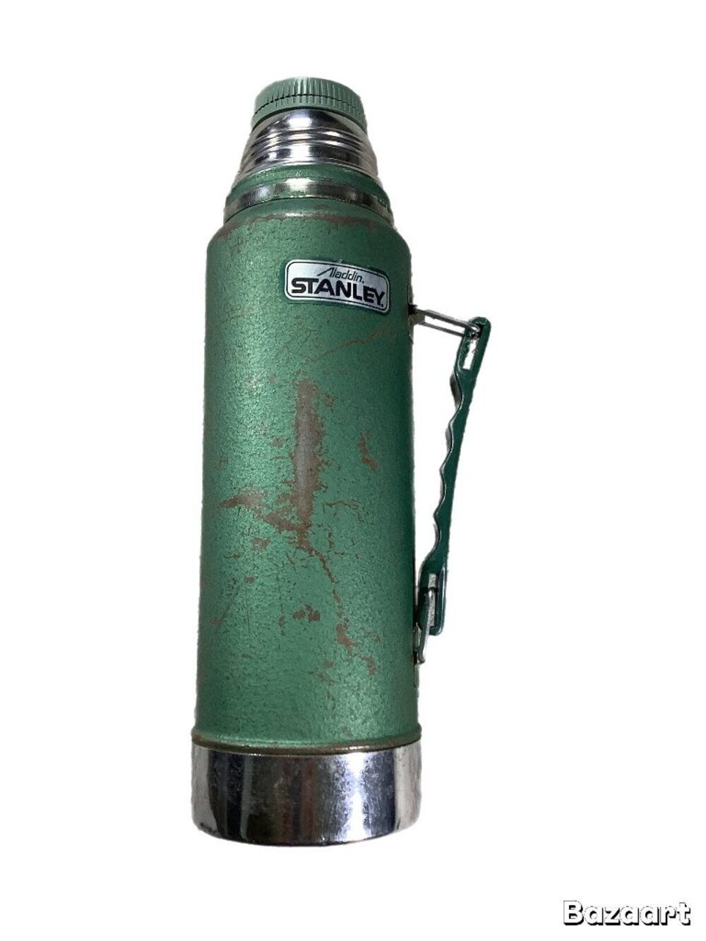 Vintage Aladdin Stanley A-944DH 1 Qt Thermos Green USA No Metal Lid (251)